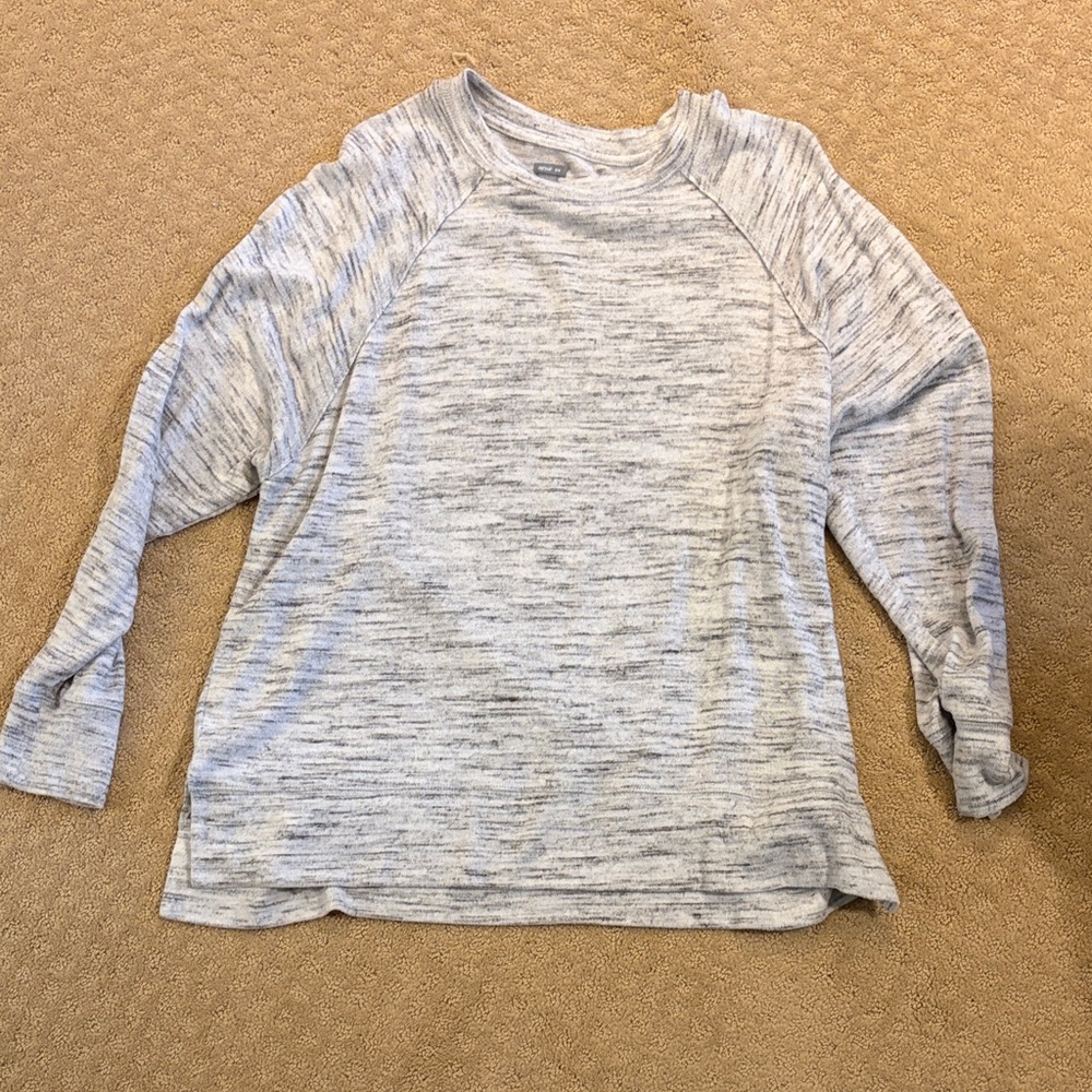 Aerie Heathered Gray Long Sleeve Tunic Top